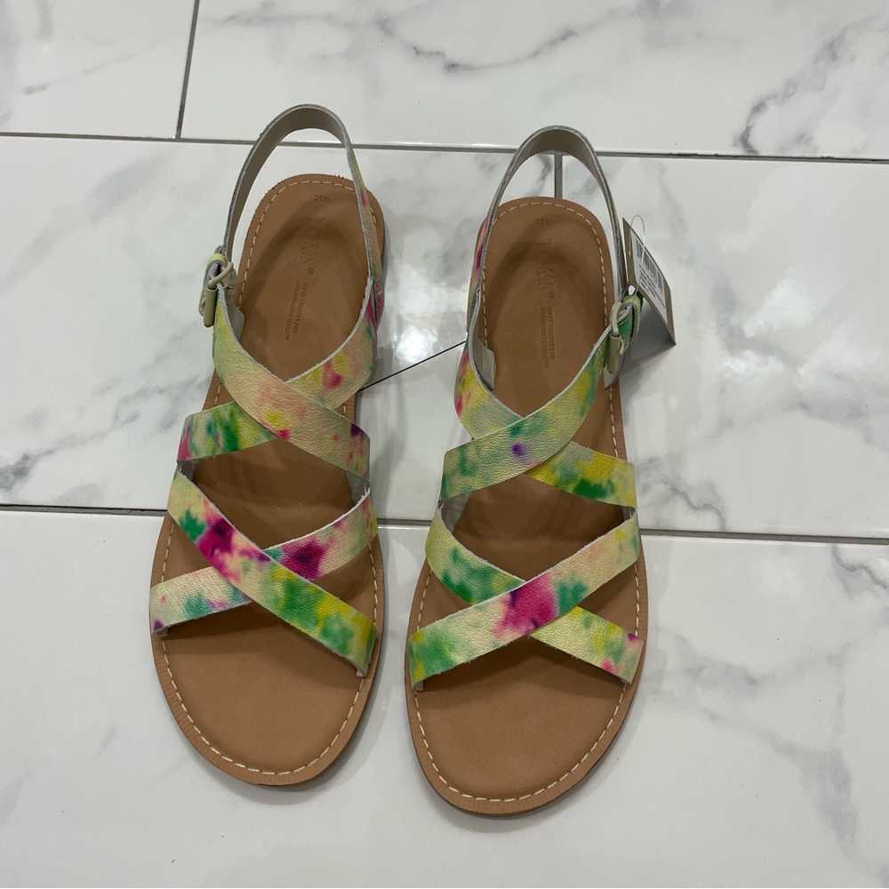 Toms Sicily Multicolor Tie Dye Women's Sandals Size 11 |‎ NWT - Picture 2 of 10